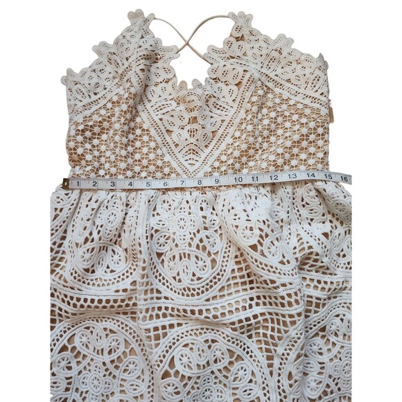 Two Sisters The Label Coquette Eyelet Mini Dress Womens Size 10 White Annabelle - Picture 8 of 9